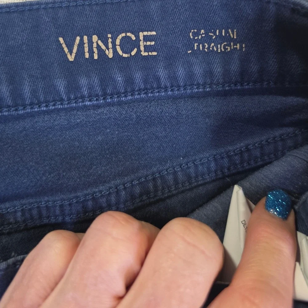 DL1961 Vince Slim Straight Navy Blue XTWILL 360 Comfort Pants Mens 36